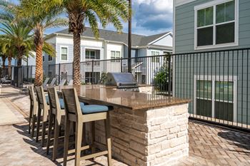 Outdoor Kitchen At The Pool Sundeck